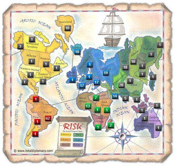 Total Diplomacy Risk Map: Risk-Club-1-cont 