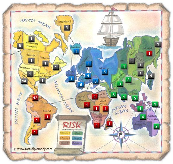 Total Diplomacy Risk Map: Risk-Club-1 