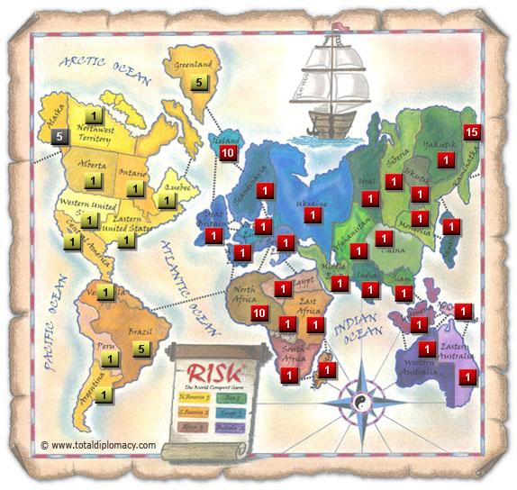 Total Diplomacy Risk Map: Game-Night 