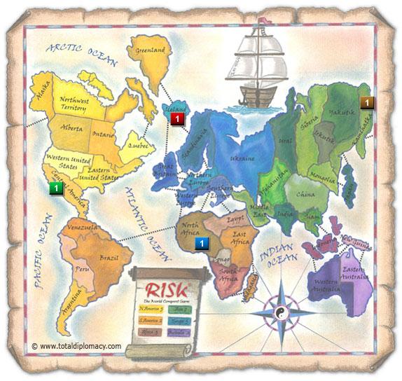 Total Diplomacy Risk Map: Scattered-Sight 