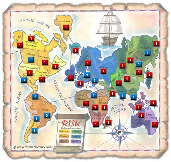 Total Diplomacy Risk Map: 1v1 