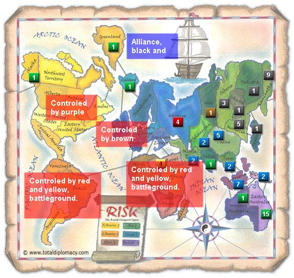 Total Diplomacy Risk Map: Team-map 