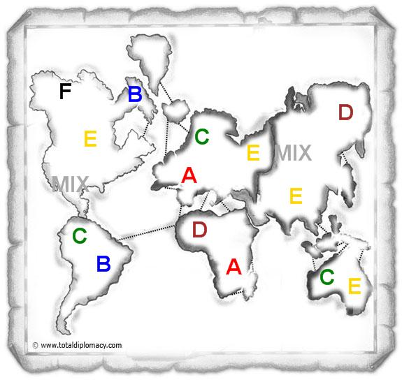 Total Diplomacy - Risk Map BOMS Isolated Player 1