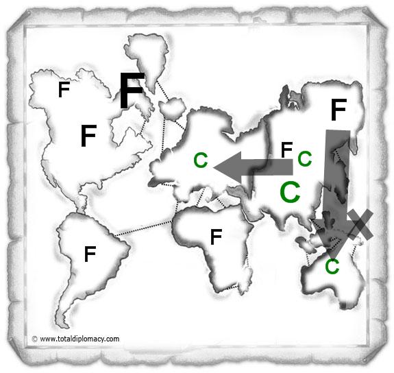 Total Diplomacy - Risk Map BOMS Isolated Player 10