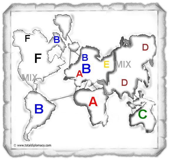 Total Diplomacy - Risk Map BOMS Isolated Player 2