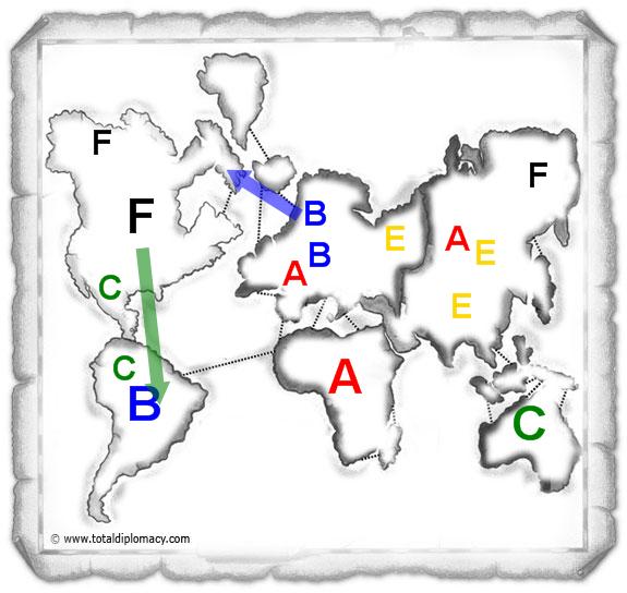 Total Diplomacy - Risk Map BOMS Isolated Player 3